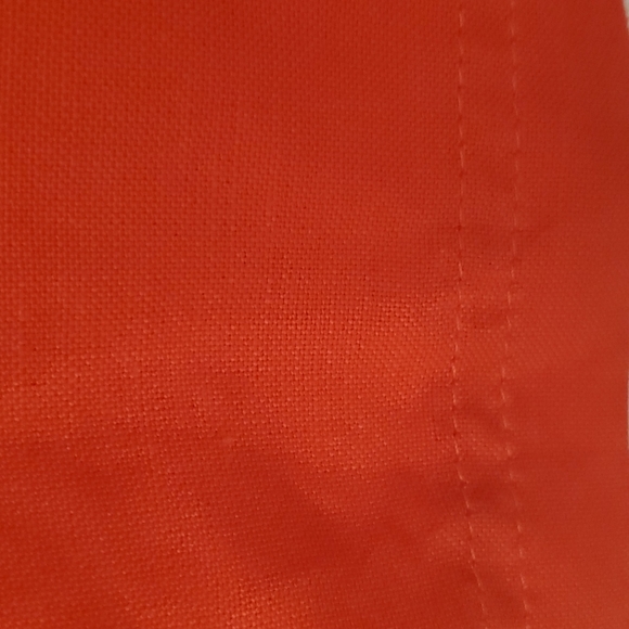 Red Linen Classic Shorts with Details, Size L - Picture 3 of 7